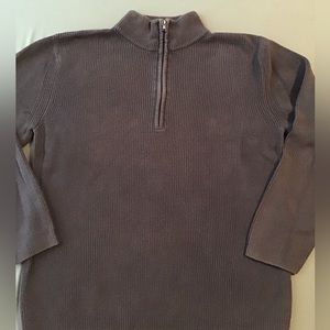 Men’s Calvin Klein brown XL 1/4 zip mock turtleneck cotton sweater